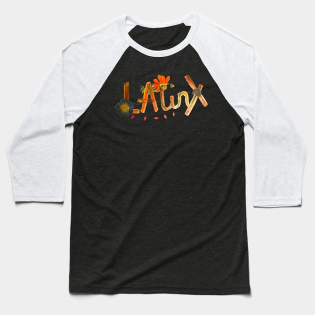 Latinx Baseball T-Shirt by petalosbyada